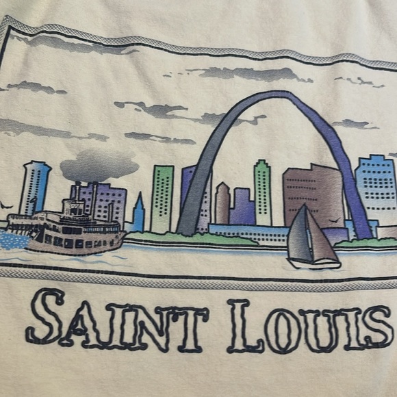 Unisex adult Saint Louis tee shirt cropped top - Picture 8 of 9